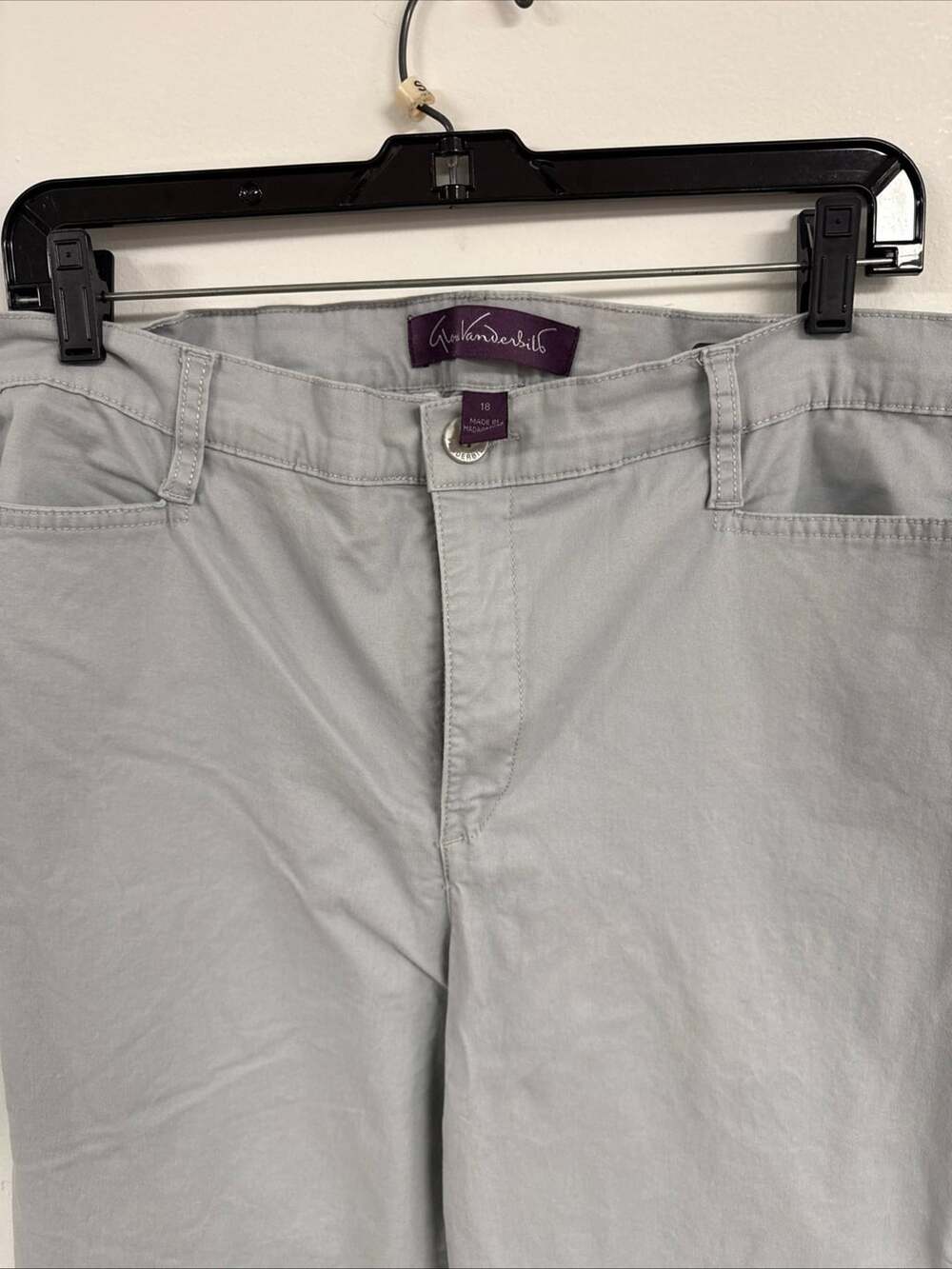 Gloria Vanderbilt Amanda Trouser Gray Pants Size 18
